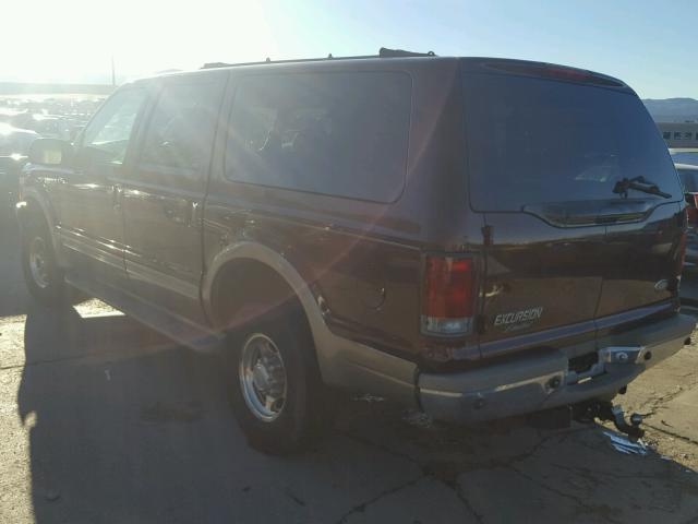 1FMSU43F0YEE35518 - 2000 FORD EXCURSION BURGUNDY photo 3