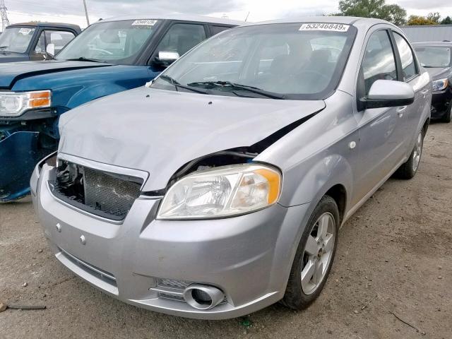 KL1TD56648B273461 - 2008 CHEVROLET AVEO BASE SILVER photo 2