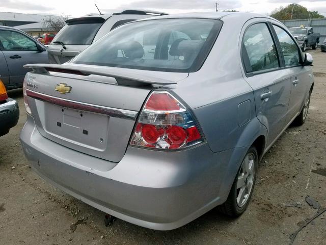 KL1TD56648B273461 - 2008 CHEVROLET AVEO BASE SILVER photo 4