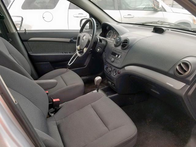 KL1TD56648B273461 - 2008 CHEVROLET AVEO BASE SILVER photo 5