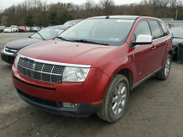 2LMDU68C58BJ09135 - 2008 LINCOLN MKX RED photo 2