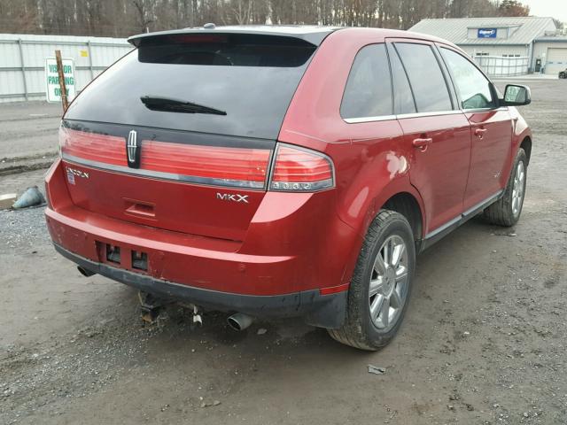 2LMDU68C58BJ09135 - 2008 LINCOLN MKX RED photo 4