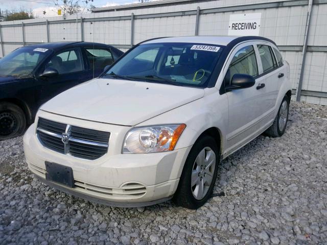 1B3HB48B17D403791 - 2007 DODGE CALIBER SX WHITE photo 2