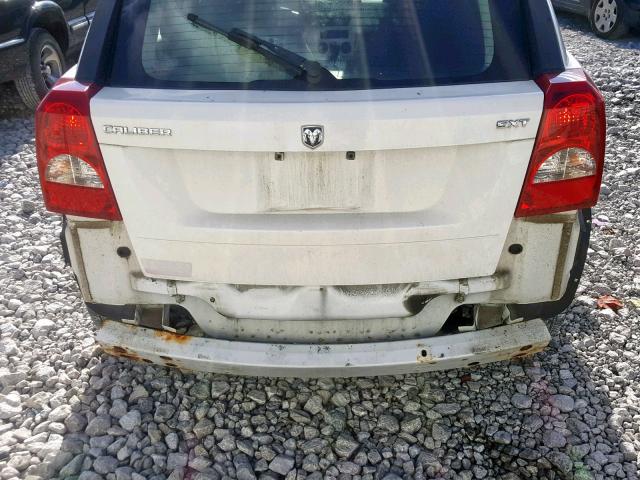 1B3HB48B17D403791 - 2007 DODGE CALIBER SX WHITE photo 9