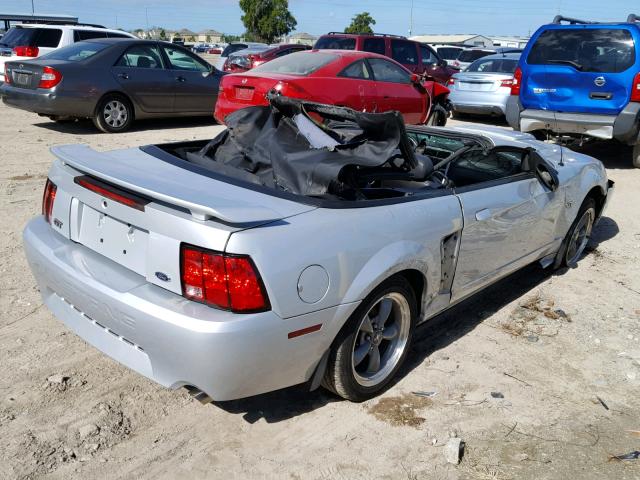 1FAFP45X52F127867 - 2002 FORD MUSTANG GT SILVER photo 4