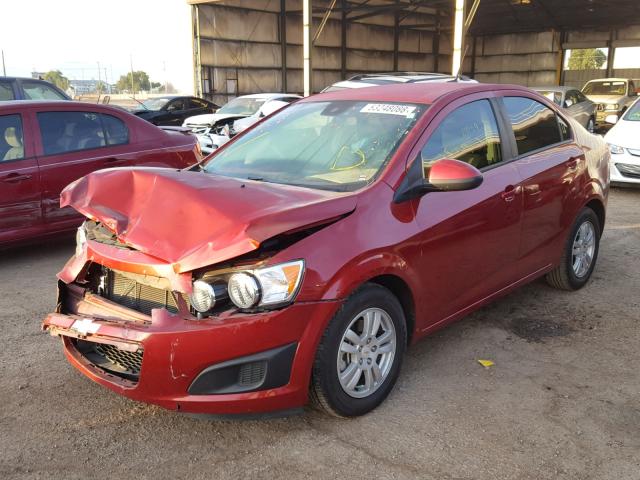 1G1JA5SH1C4175039 - 2012 CHEVROLET SONIC LS RED photo 2