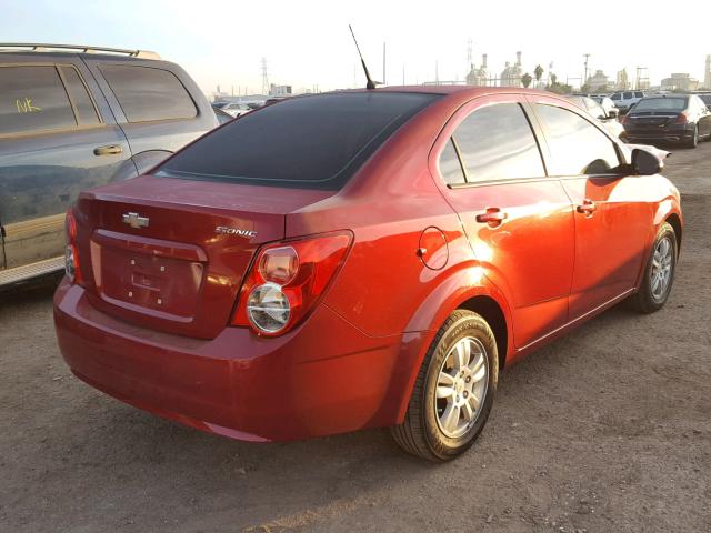 1G1JA5SH1C4175039 - 2012 CHEVROLET SONIC LS RED photo 4