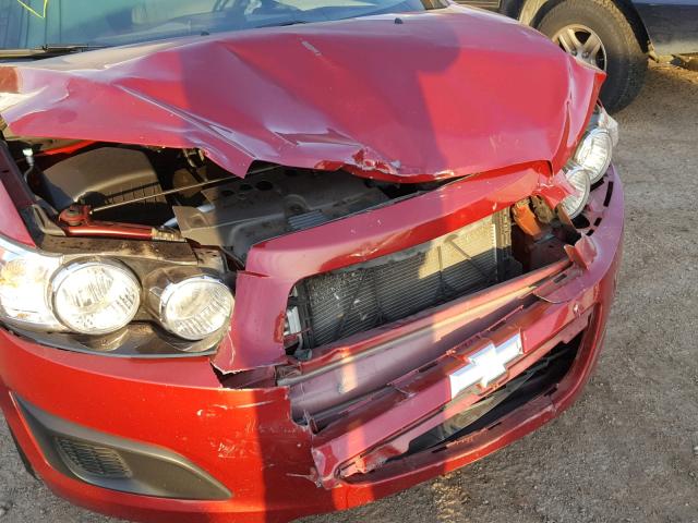 1G1JA5SH1C4175039 - 2012 CHEVROLET SONIC LS RED photo 9