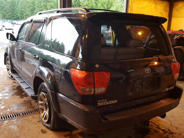 5TDBT48A96S264828 - 2006 TOYOTA SEQUOIA LI BLACK photo 3