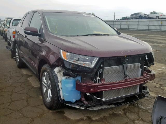 2FMPK4J88JBB26722 - 2018 FORD EDGE SEL MAROON photo 1