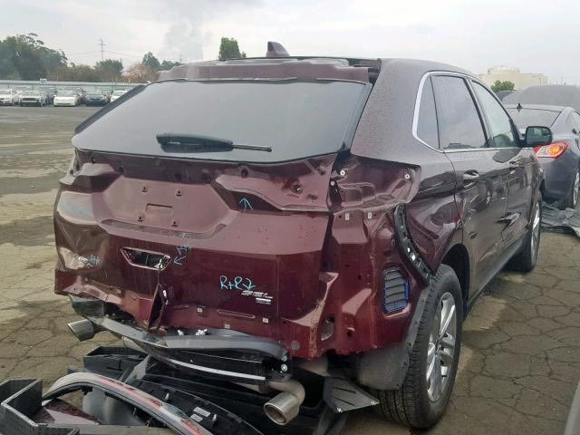 2FMPK4J88JBB26722 - 2018 FORD EDGE SEL MAROON photo 4