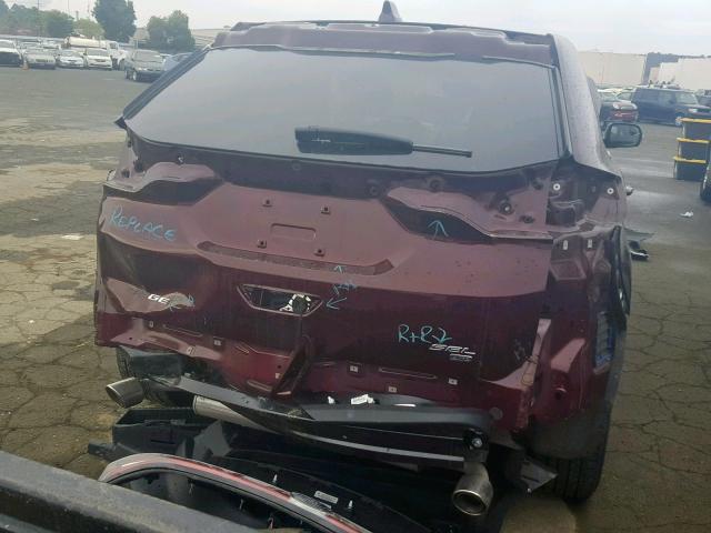 2FMPK4J88JBB26722 - 2018 FORD EDGE SEL MAROON photo 9