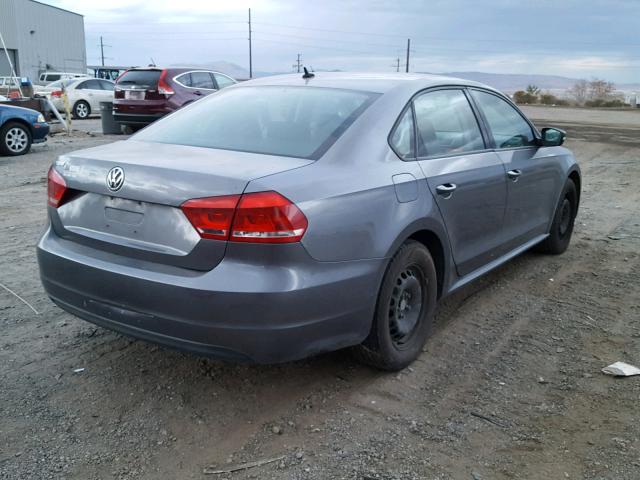 1VWAP7A35DC048158 - 2013 VOLKSWAGEN PASSAT S GRAY photo 4