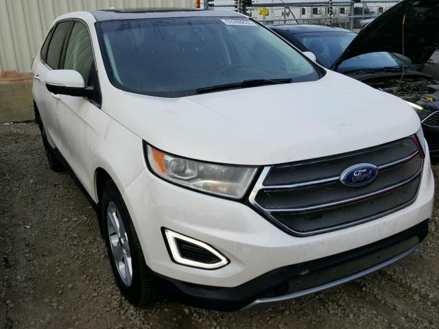 2FMTK4J89FBB97756 - 2015 FORD EDGE SEL WHITE photo 1