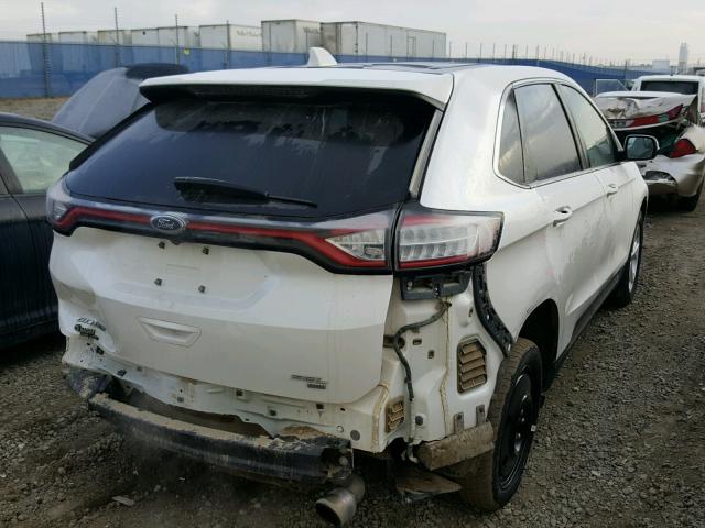 2FMTK4J89FBB97756 - 2015 FORD EDGE SEL WHITE photo 4