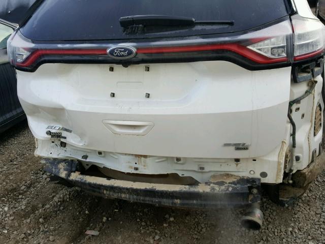 2FMTK4J89FBB97756 - 2015 FORD EDGE SEL WHITE photo 9