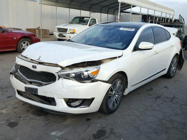 KNALN4D72E5163527 - 2014 KIA CADENZA PR WHITE photo 2