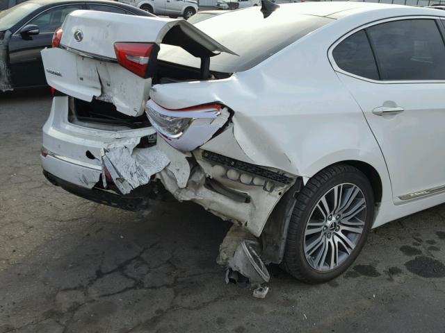 KNALN4D72E5163527 - 2014 KIA CADENZA PR WHITE photo 9