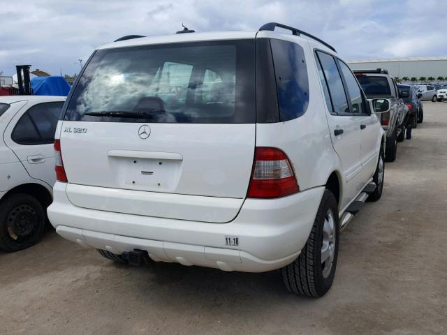 4JGAB54E23A377683 - 2003 MERCEDES-BENZ ML 320 WHITE photo 4