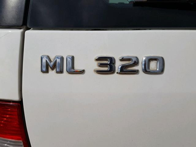 4JGAB54E23A377683 - 2003 MERCEDES-BENZ ML 320 WHITE photo 9