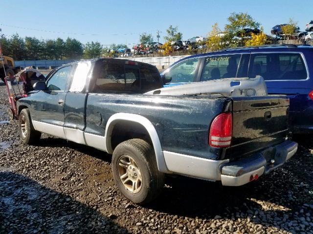 1D7HL42N83S155226 - 2003 DODGE DAKOTA SLT BLACK photo 3