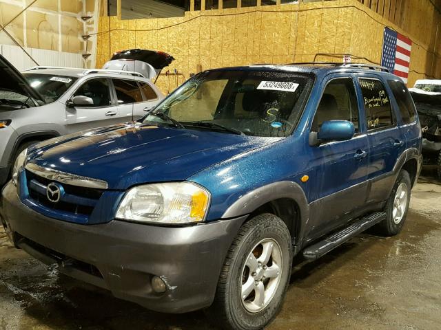 4F2YZ94195KM17371 - 2005 MAZDA TRIBUTE S TEAL photo 2