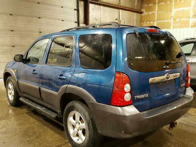 4F2YZ94195KM17371 - 2005 MAZDA TRIBUTE S TEAL photo 3