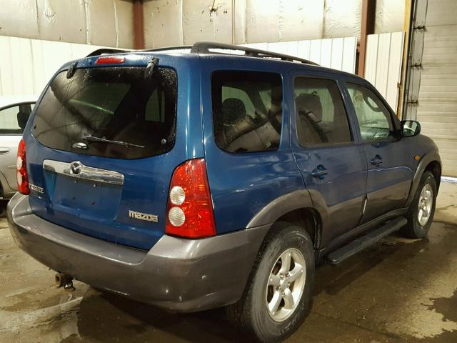 4F2YZ94195KM17371 - 2005 MAZDA TRIBUTE S TEAL photo 4