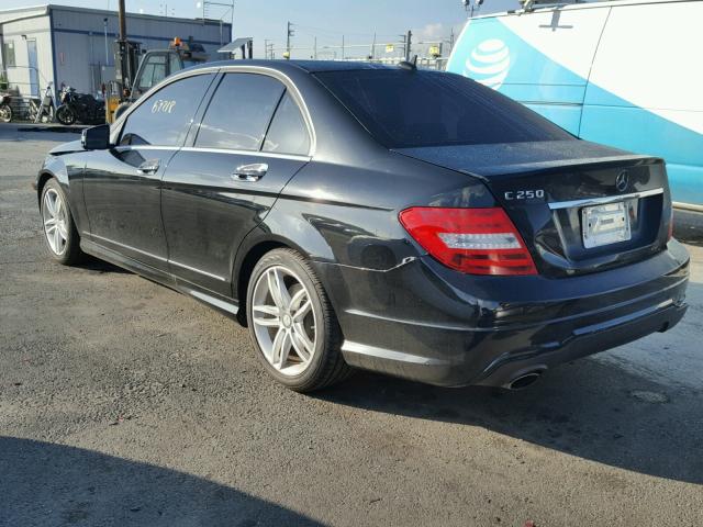 WDDGF4HB3EG222403 - 2014 MERCEDES-BENZ C 250 BLACK photo 3