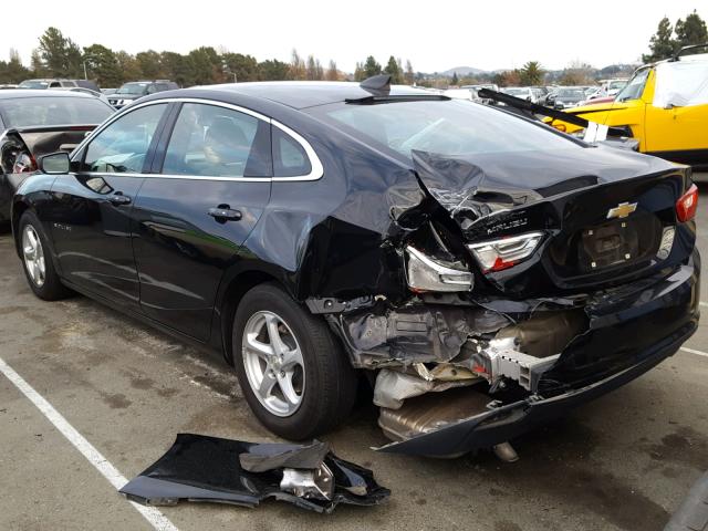 1G1ZB5ST6HF145079 - 2017 CHEVROLET MALIBU LS შავი ფოტო 3