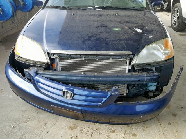 2HGES26773H525509 - 2003 HONDA CIVIC EX BLUE photo 9