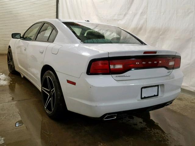 2C3CDXHG0EH267335 - 2014 DODGE CHARGER SX WHITE photo 3