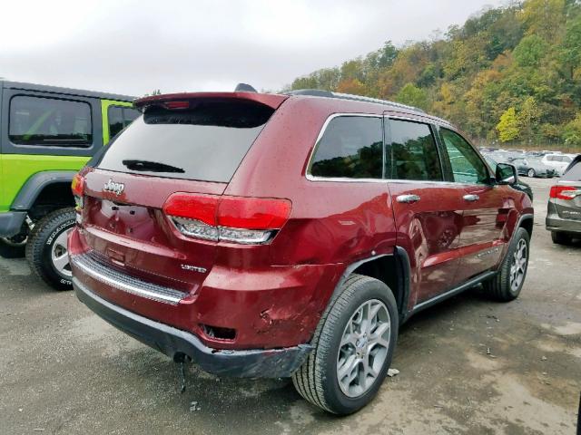 1C4RJFBG3KC552840 - 2019 JEEP GRAND CHER RED photo 4