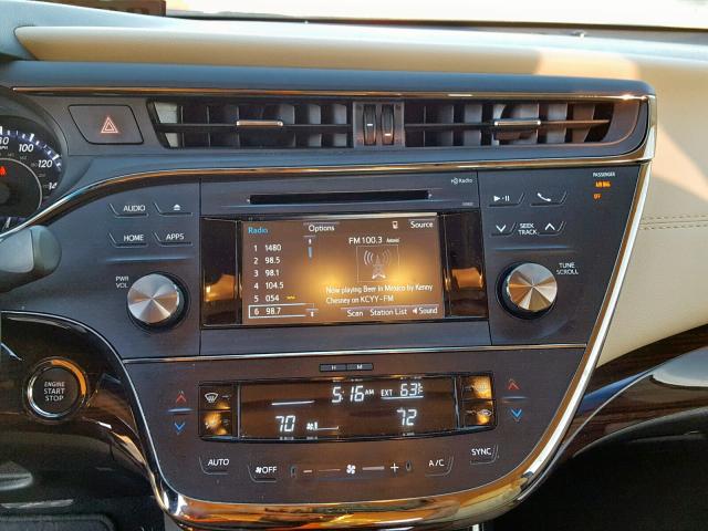 4T1BK1EB7FU138957 - 2015 TOYOTA AVALON XLE 棕色 照片 9