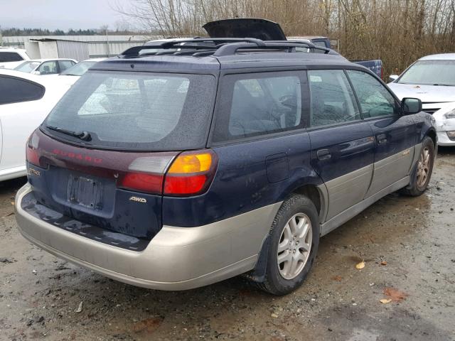 4S3BH665727640224 - 2002 SUBARU LEGACY OUT BLUE photo 4