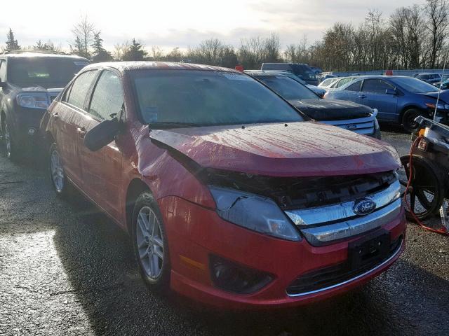 3FAHP0GA1CR336439 - 2012 FORD FUSION S RED photo 1