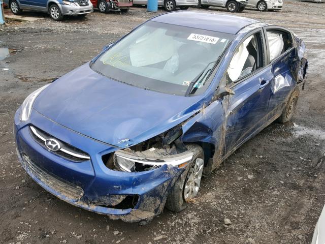 KMHCT4AE6GU163398 - 2016 HYUNDAI ACCENT SE BLUE photo 2