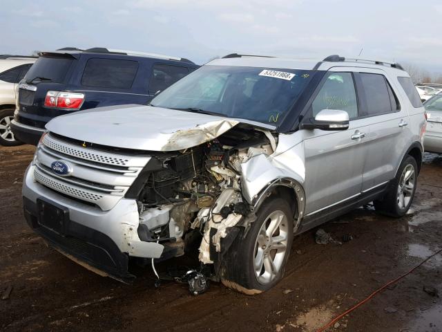 1FM5K8F83FGC35306 - 2015 FORD EXPLORER L SILVER photo 2