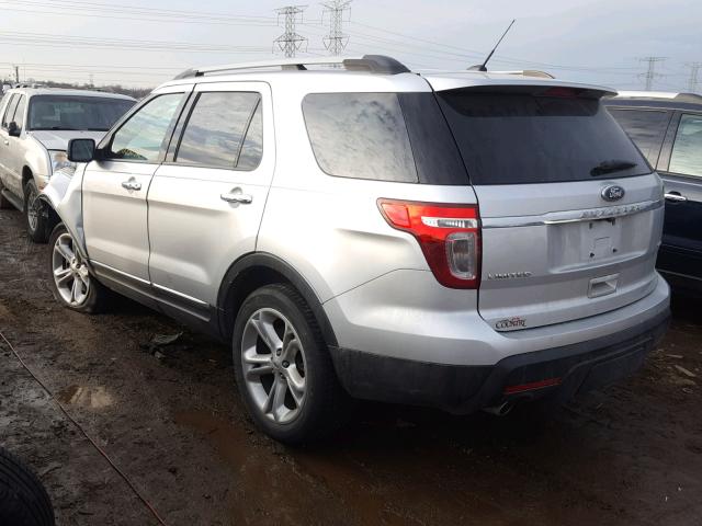 1FM5K8F83FGC35306 - 2015 FORD EXPLORER L SILVER photo 3