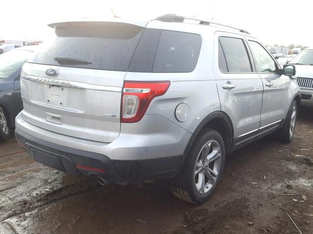 1FM5K8F83FGC35306 - 2015 FORD EXPLORER L SILVER photo 4