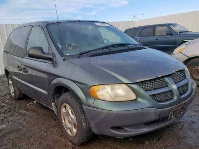 1B4GP25312B582560 - 2002 DODGE CARAVAN SE GREEN photo 9