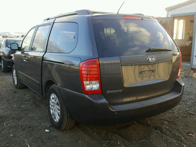 KNDMG4C70C6474786 - 2012 KIA SEDONA LX CHARCOAL photo 3