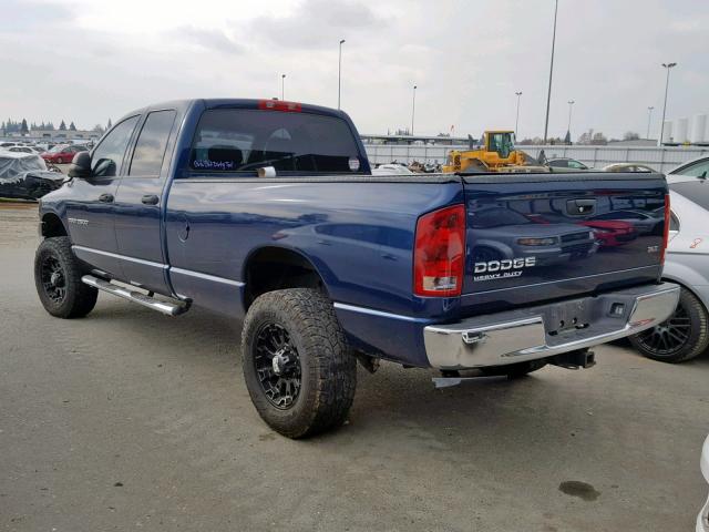 3D7KA28654G132379 - 2004 DODGE RAM 2500 S BLUE photo 3