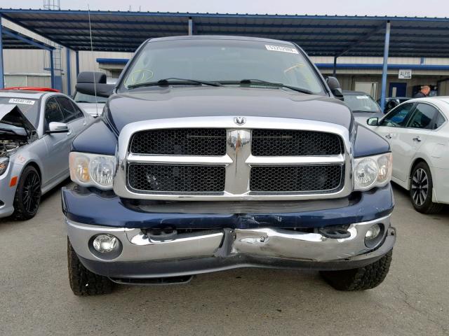 3D7KA28654G132379 - 2004 DODGE RAM 2500 S BLUE photo 9