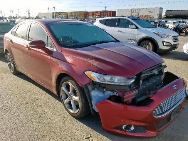 3FA6P0H78ER396876 - 2014 FORD FUSION SE MAROON photo 1