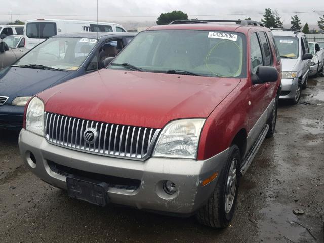 4M2ZU66K43ZJ18215 - 2003 MERCURY MOUNTAINEE RED photo 2