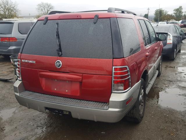 4M2ZU66K43ZJ18215 - 2003 MERCURY MOUNTAINEE RED photo 4