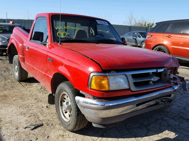 1FTCR10UXVPA59003 - 1997 FORD RANGER RED photo 1