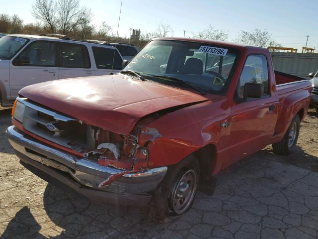 1FTCR10UXVPA59003 - 1997 FORD RANGER RED photo 2