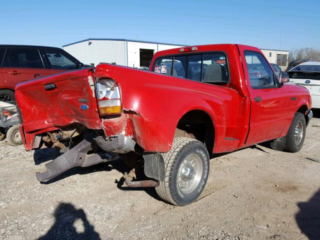 1FTCR10UXVPA59003 - 1997 FORD RANGER RED photo 4